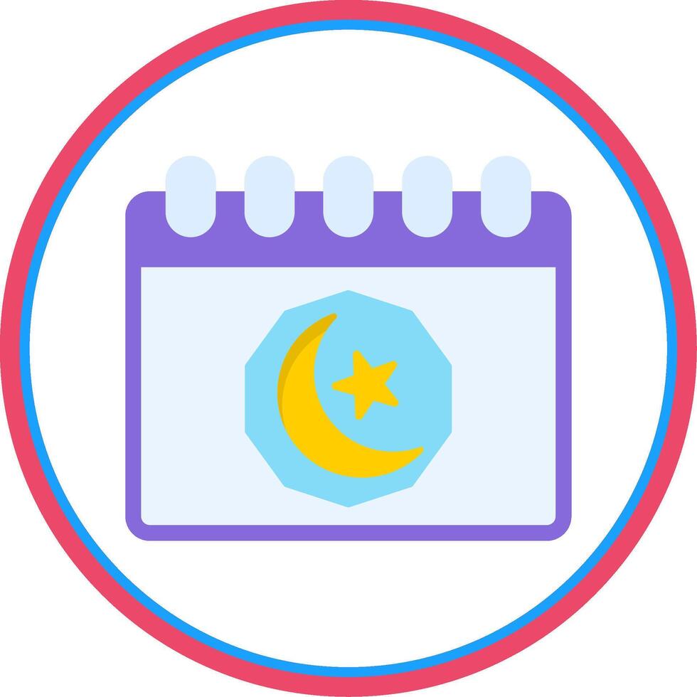 Ramadan Day Flat Circle Icon vector