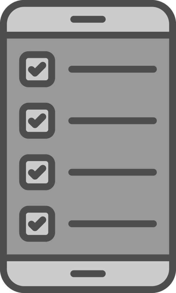 Smartphone Line Filled Greyscale Icon Design vector