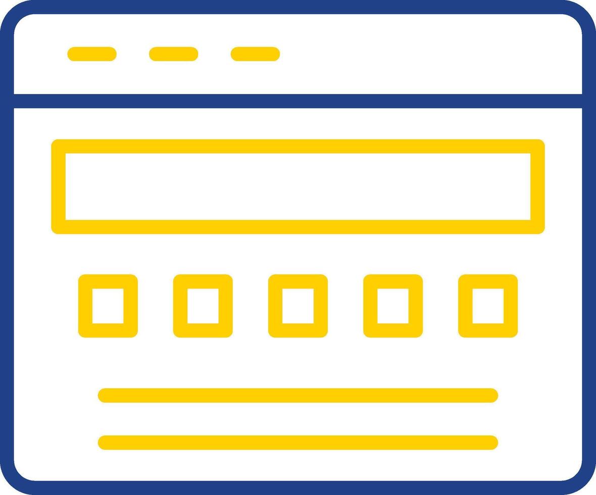 Web Browser Line Two Colour Icon Design vector