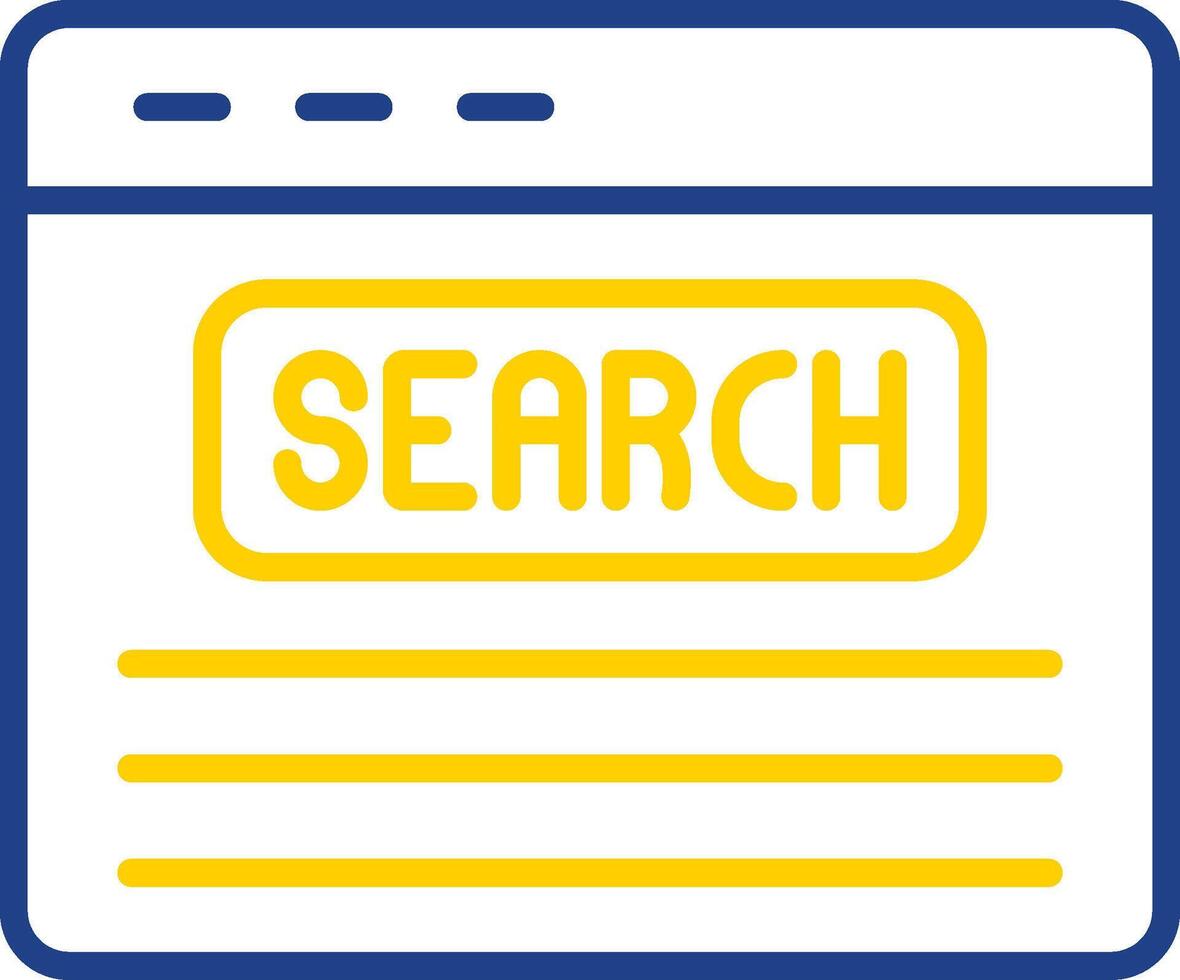 Search Bar Line Two Colour Icon Design vector