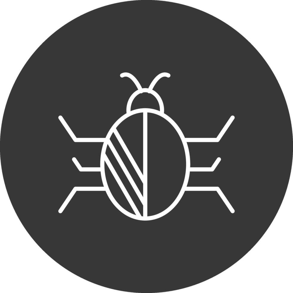 Bug Line Inverted Icon Design vector