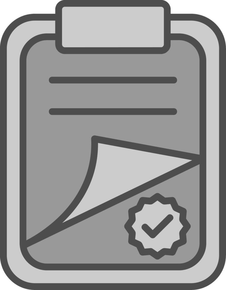 Clipboard Line Filled Greyscale Icon Design vector