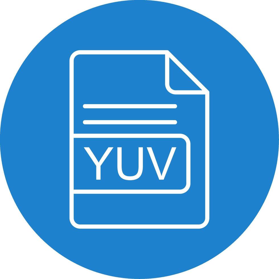 YUV File Format Multi Color Circle Icon vector