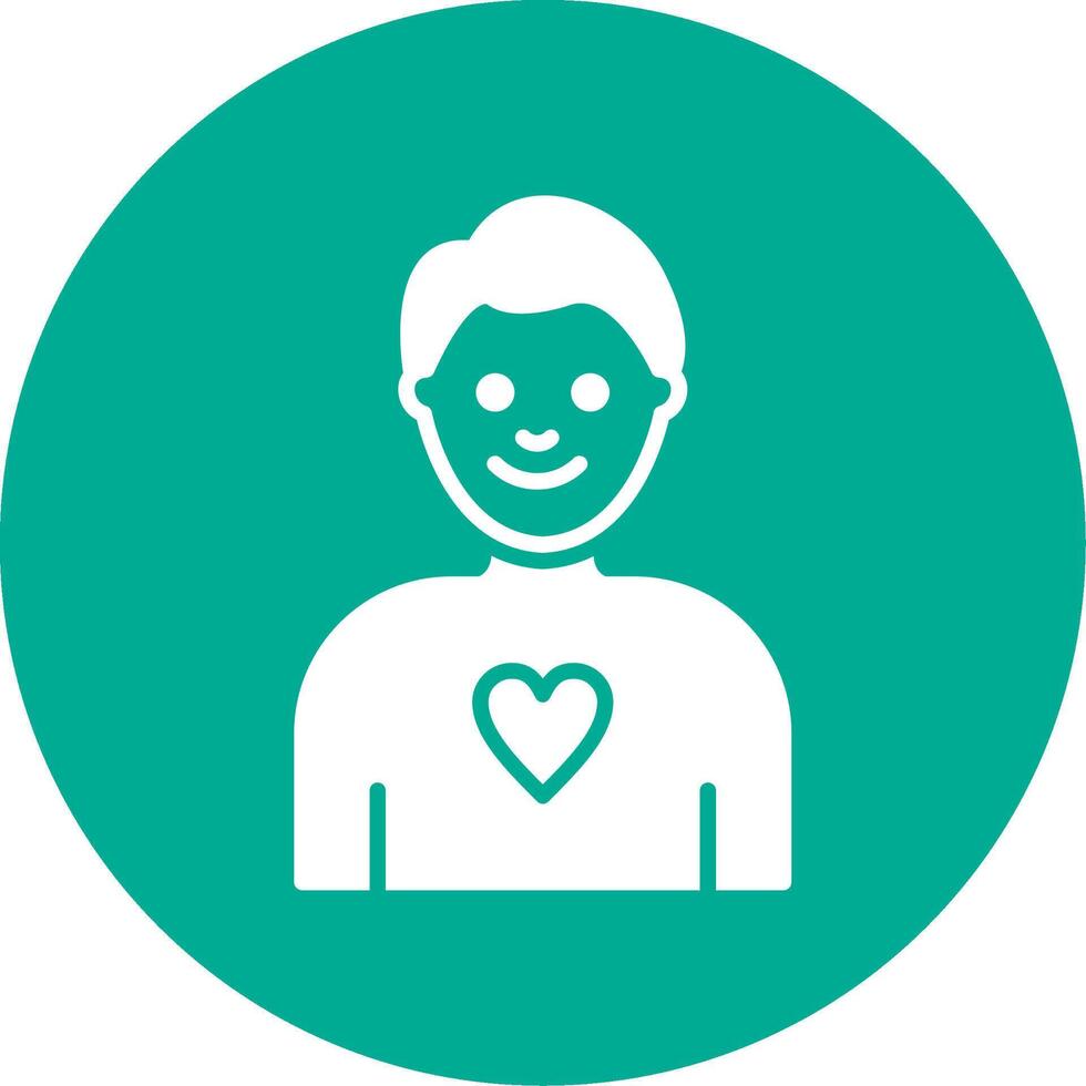 Boy Multi Color Circle Icon vector