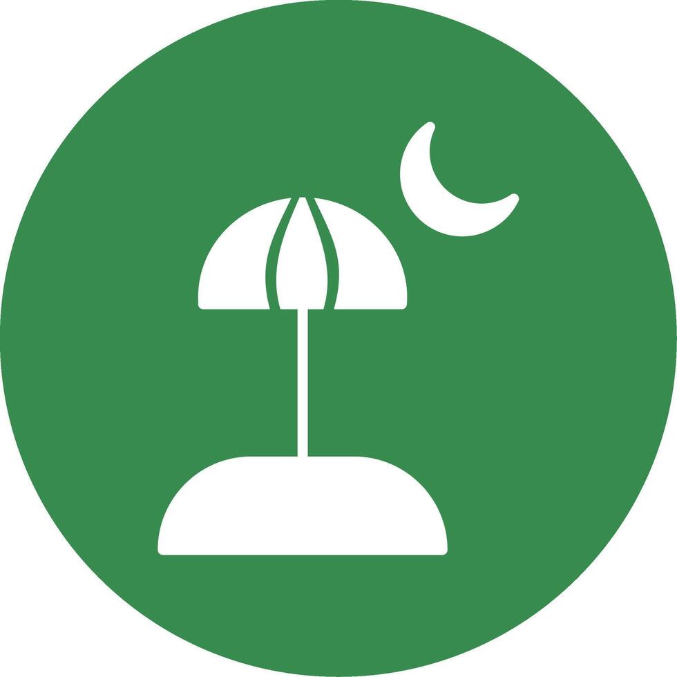Beach Multi Color Circle Icon vector
