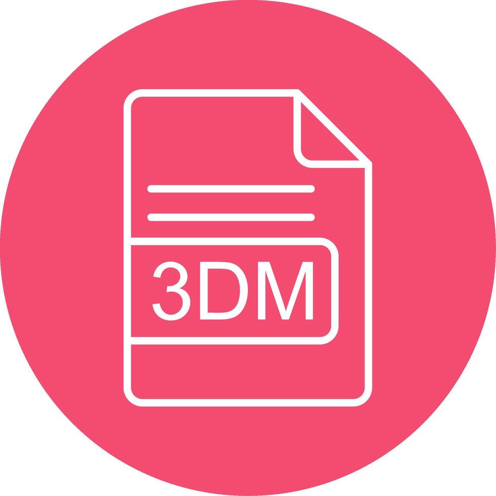 3DM File Format Multi Color Circle Icon vector