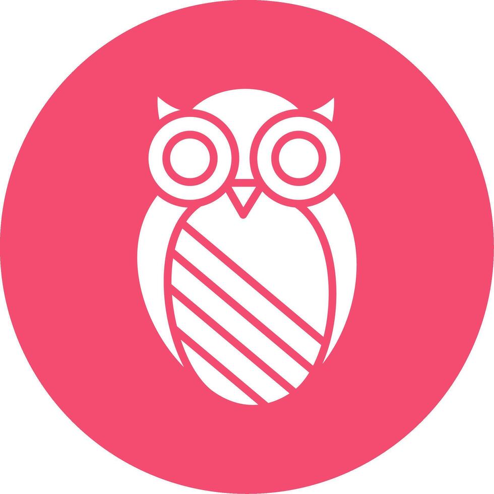 Owl Multi Color Circle Icon vector