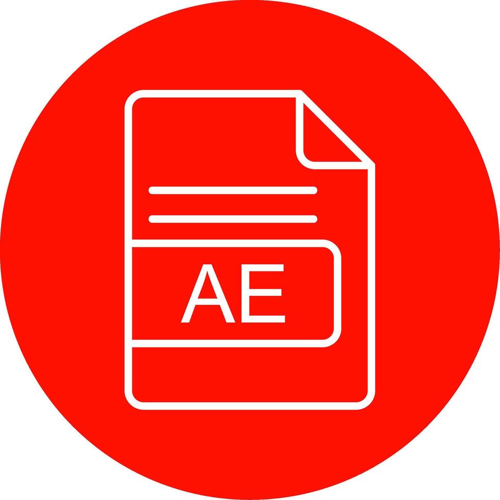 ae archivo formato multi color circulo icono vector