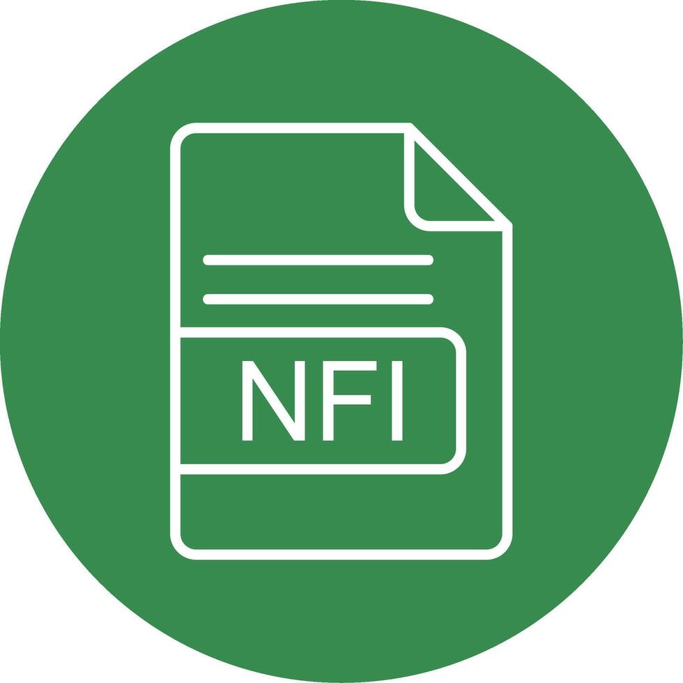 NFI File Format Multi Color Circle Icon vector