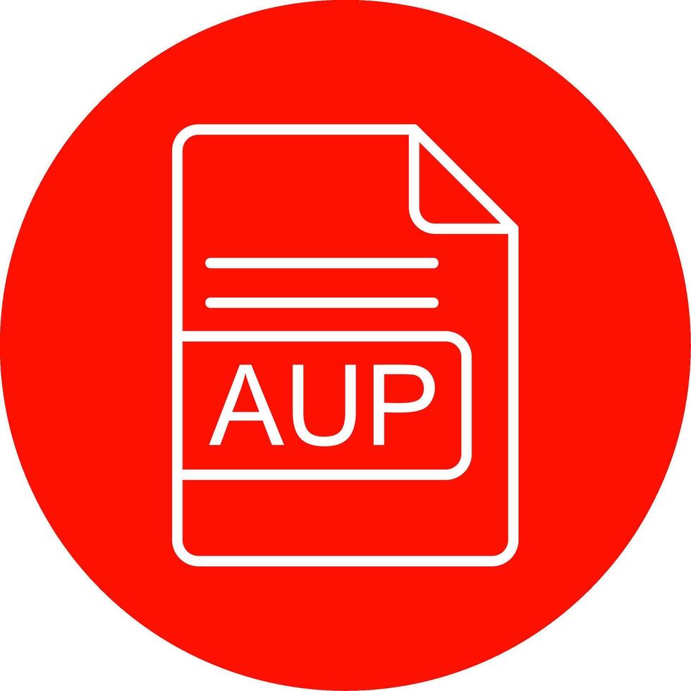 aup archivo formato multi color circulo icono vector