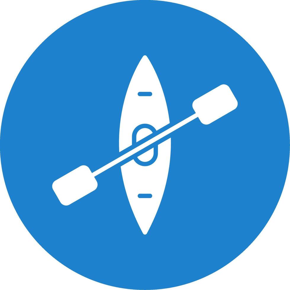 Canoe Multi Color Circle Icon vector