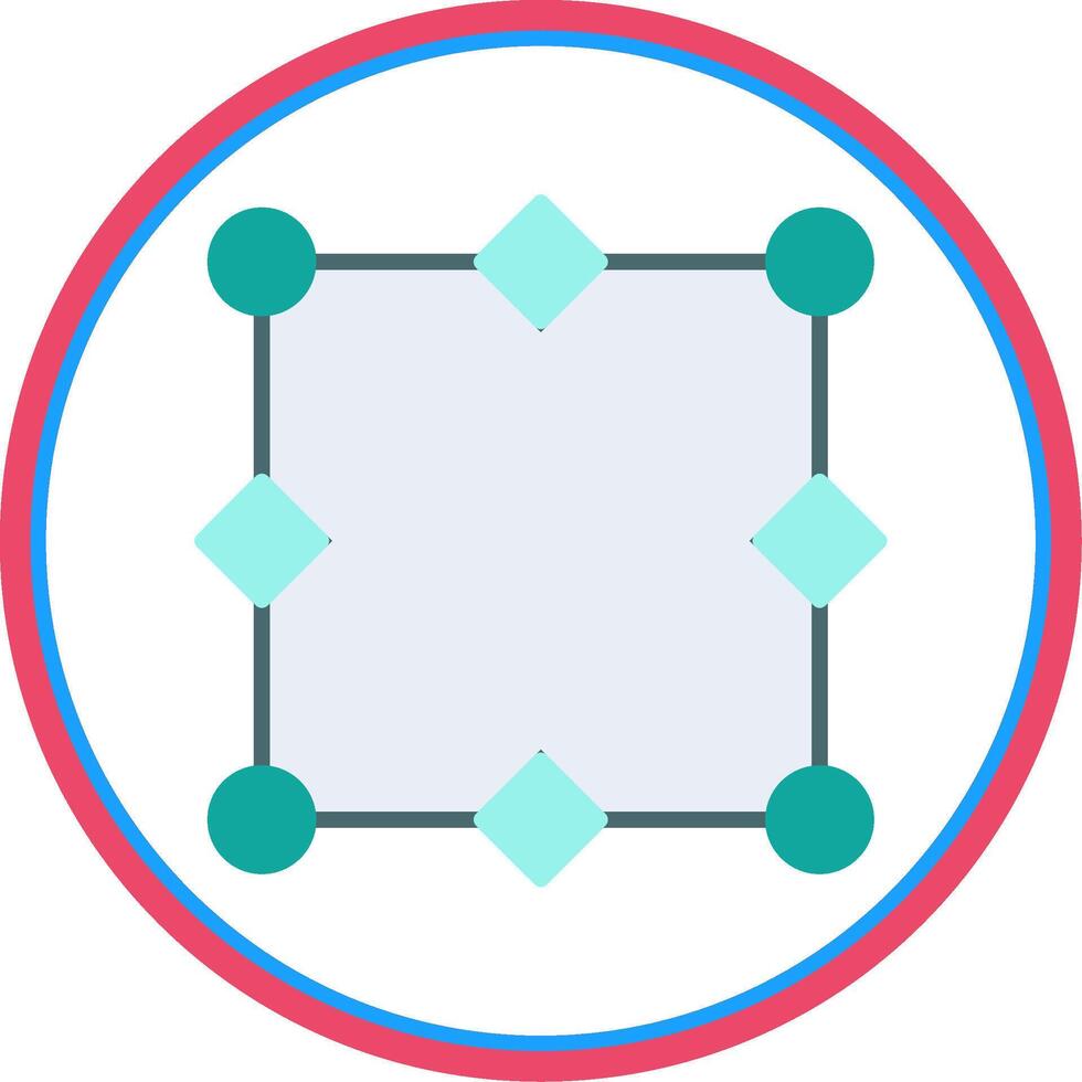 Nodes Flat Circle Icon vector