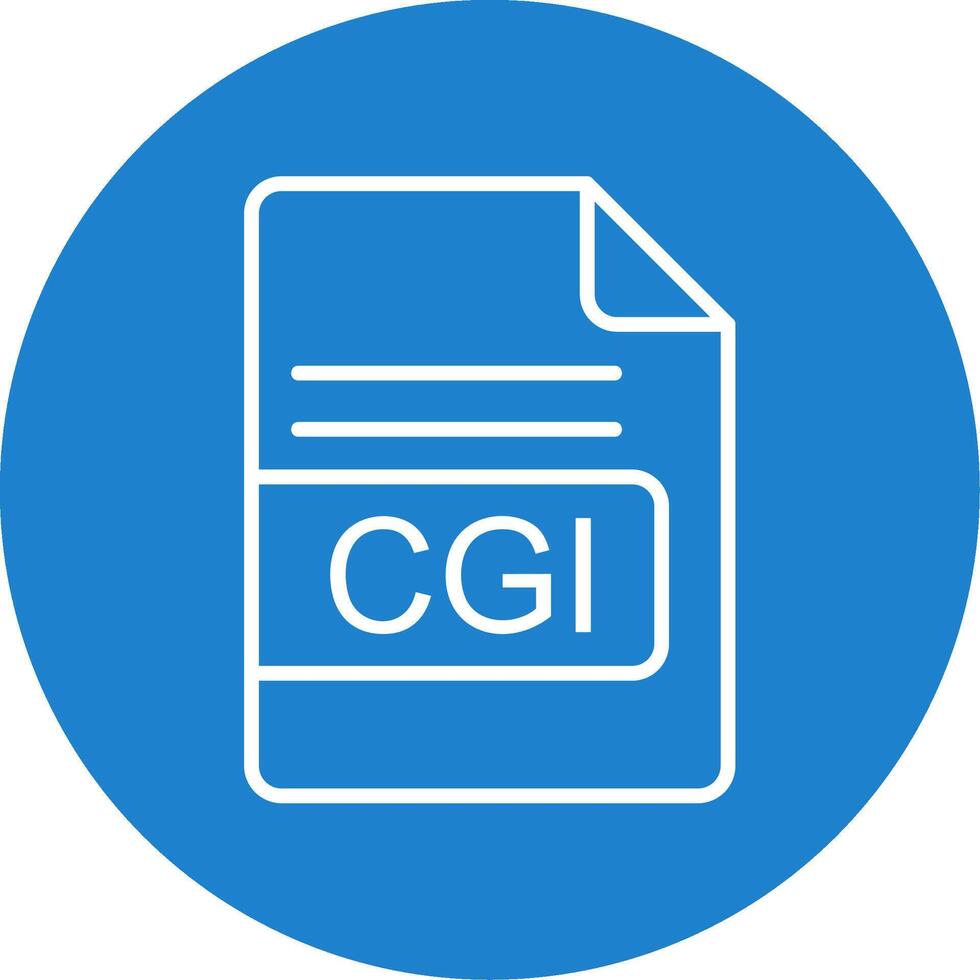 CGI File Format Multi Color Circle Icon vector