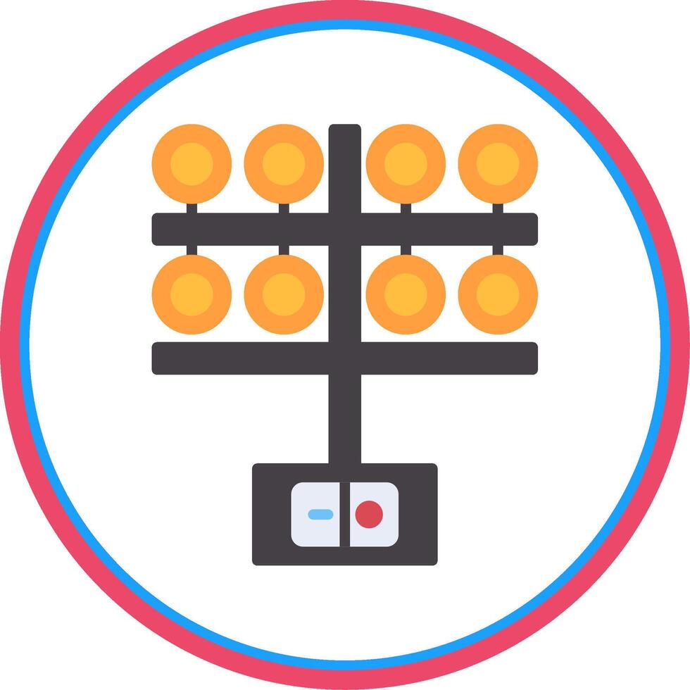 Lighting Flat Circle Icon vector
