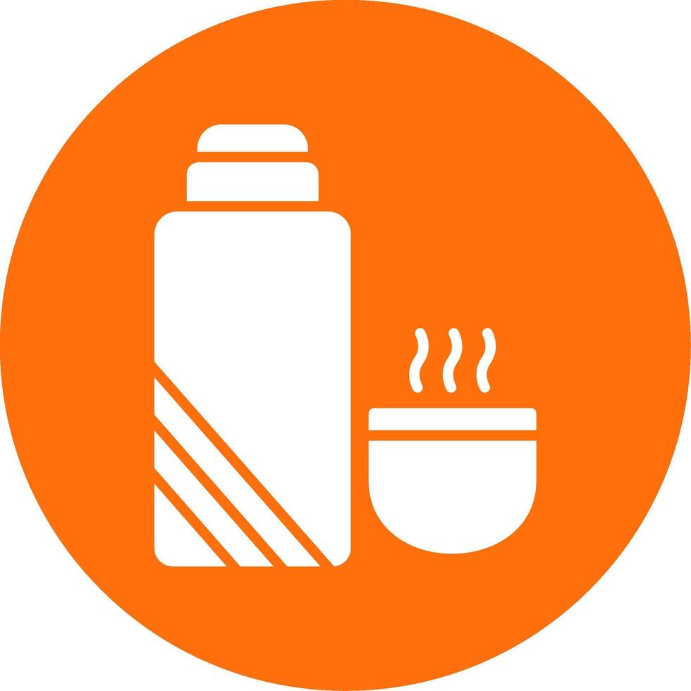 Thermos Multi Color Circle Icon vector