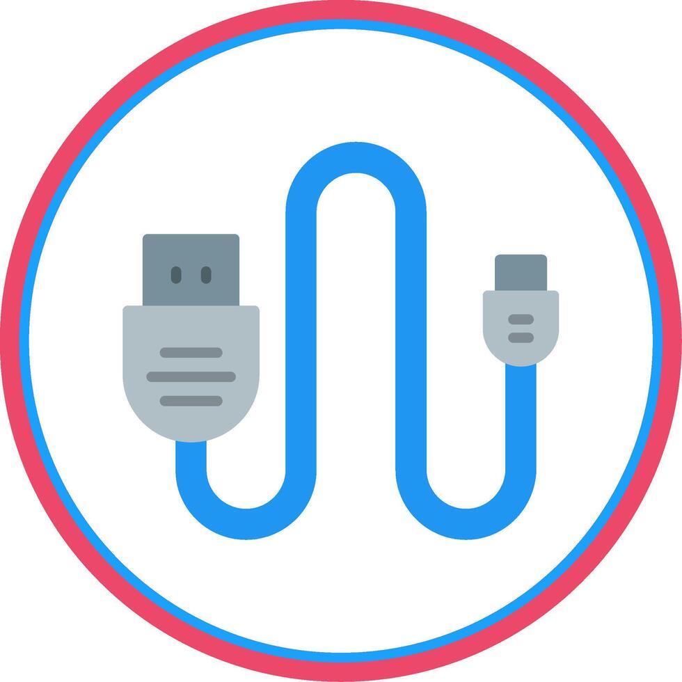 Connection Flat Circle Icon vector