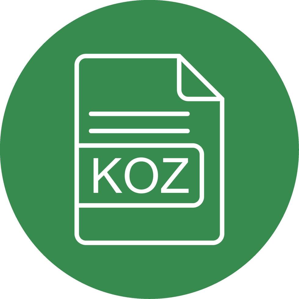 koz archivo formato multi color circulo icono vector