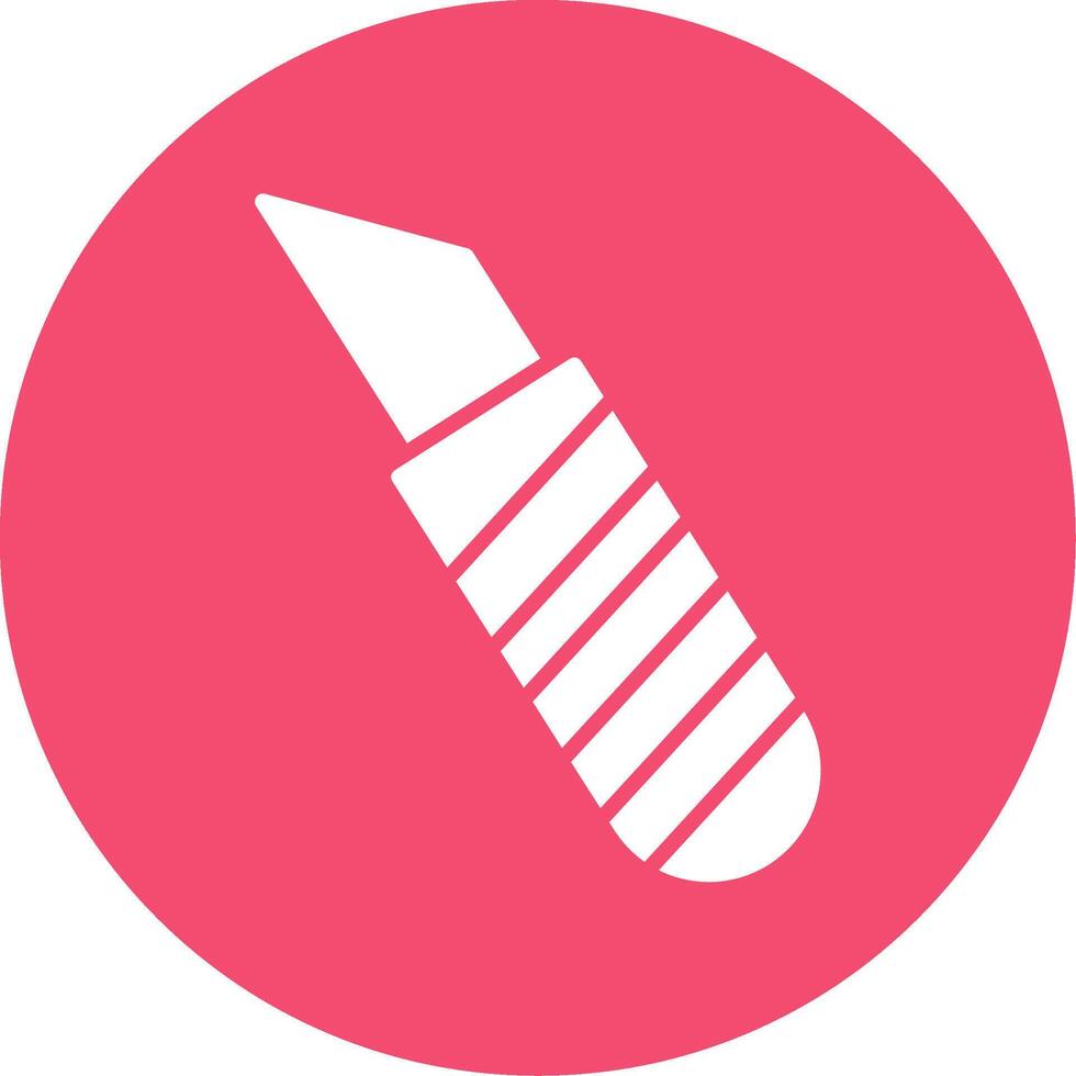 Cutting Knife Multi Color Circle Icon vector