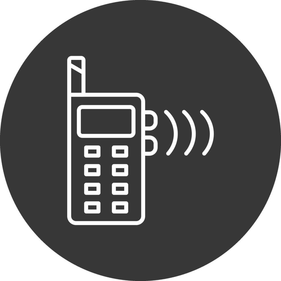 Walkie Talkie Line Inverted Icon Design vector