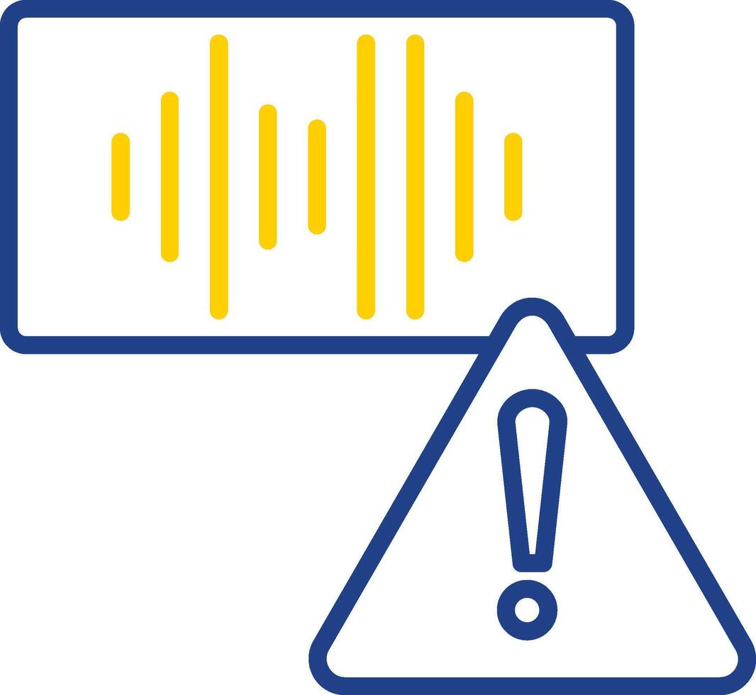 Error Line Two Colour Icon Design vector