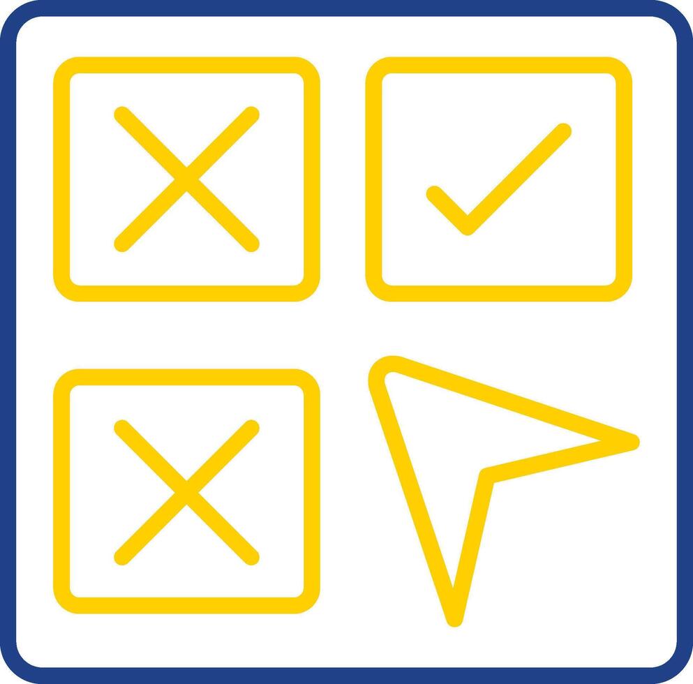 Selection Line Two Colour Icon Design vector