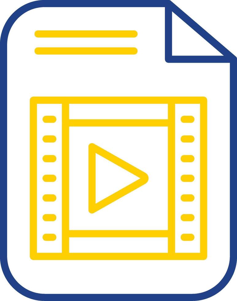 File Line Two Colour Icon Design vector