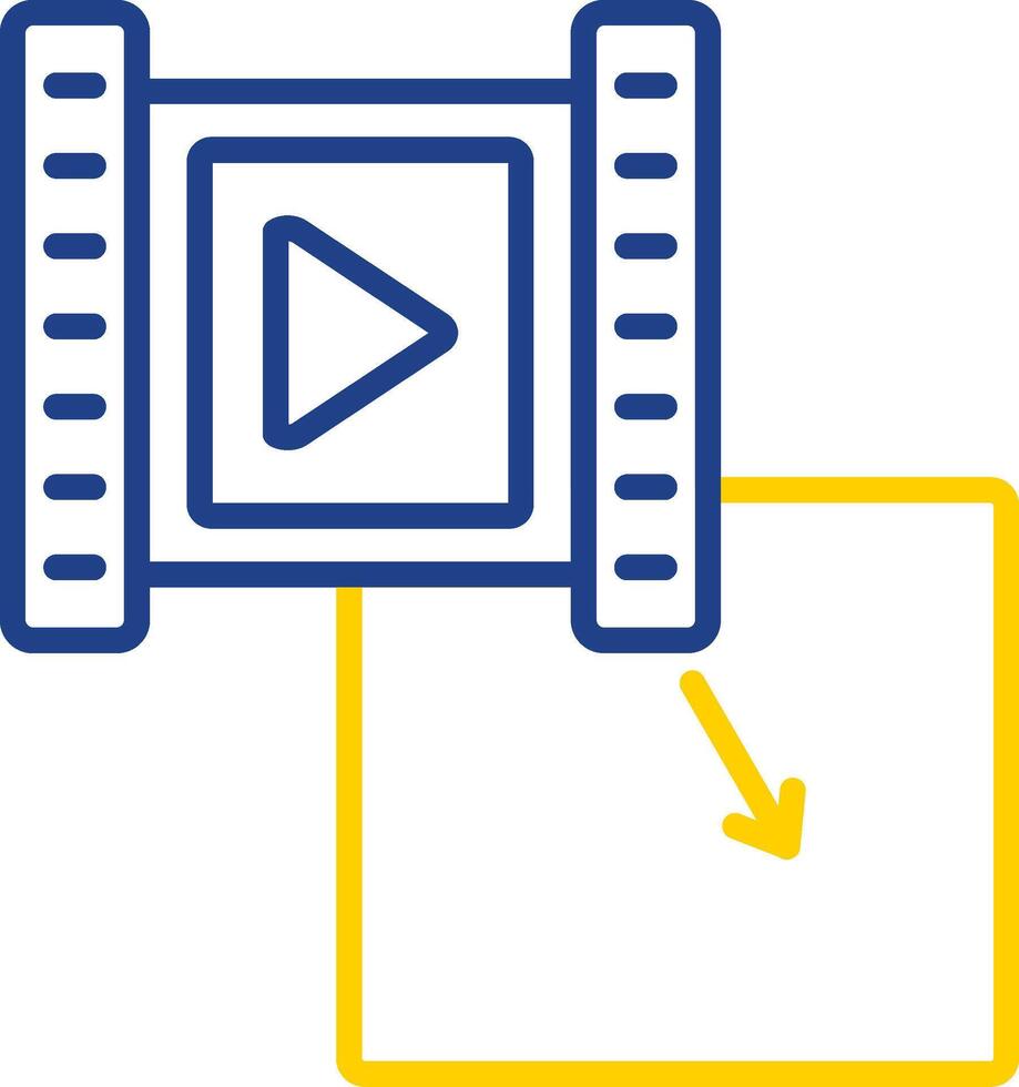 Footage Line Two Colour Icon Design vector