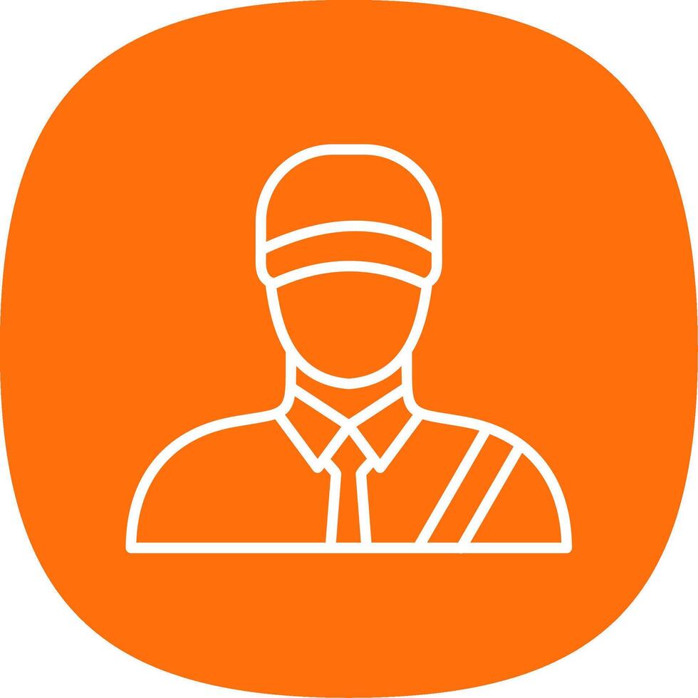 Postman Line Curve Icon Design vector