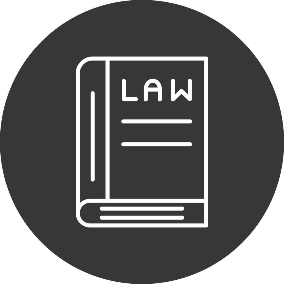 Law Book Line Inverted Icon Design vector