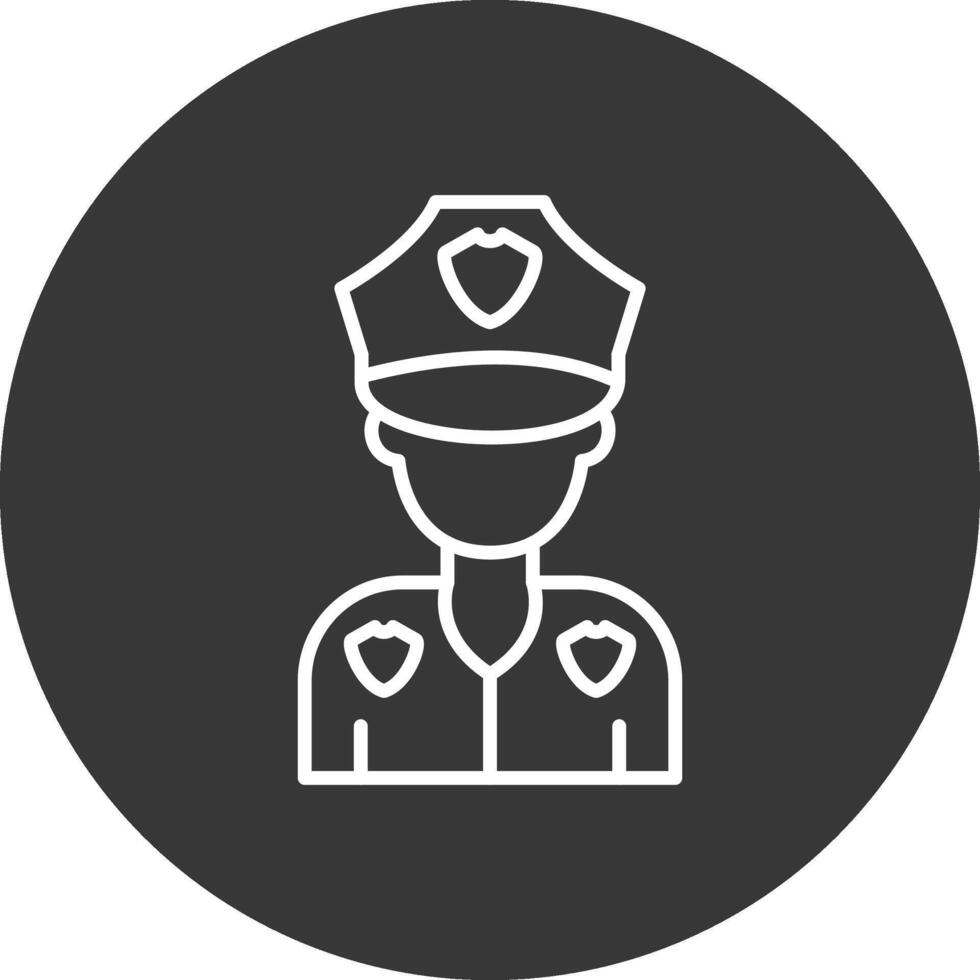 policía línea invertido icono diseño vector