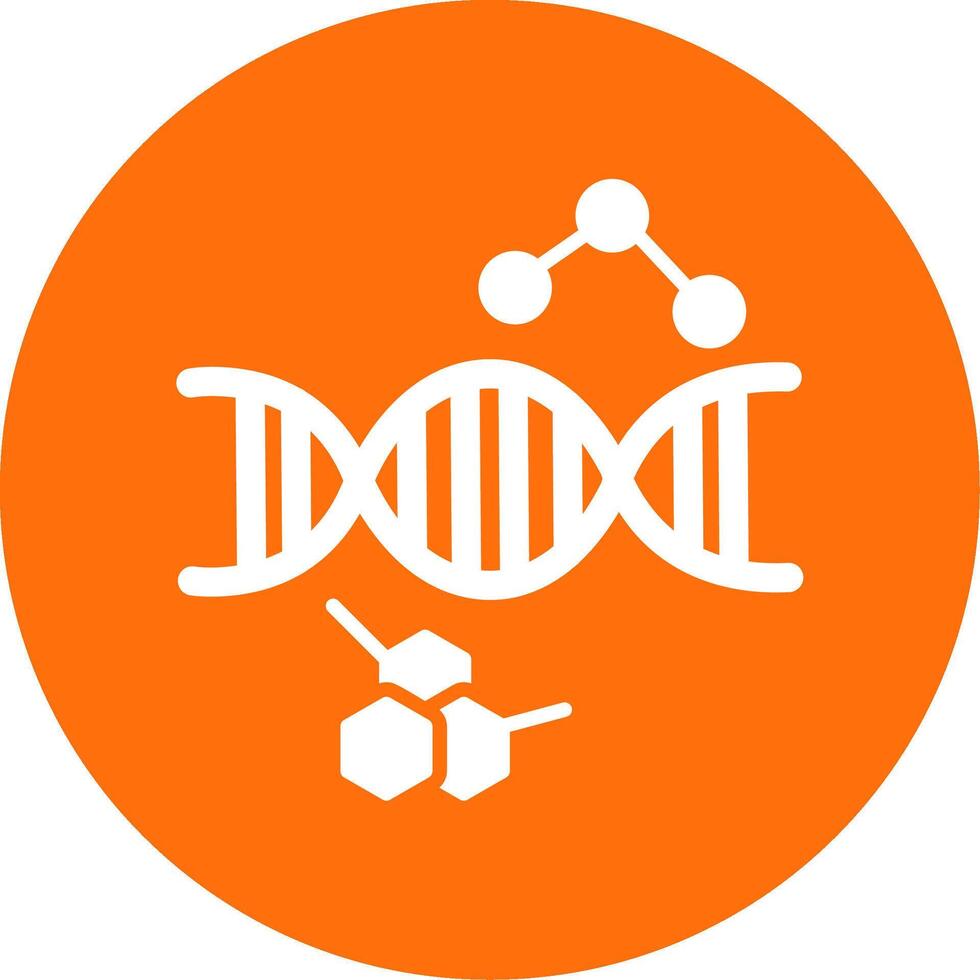 Dna Multi Color Circle Icon vector