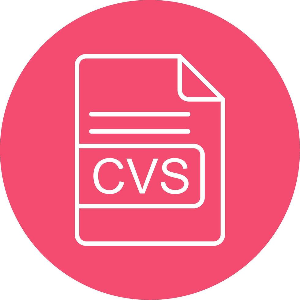 CVS File Format Multi Color Circle Icon vector