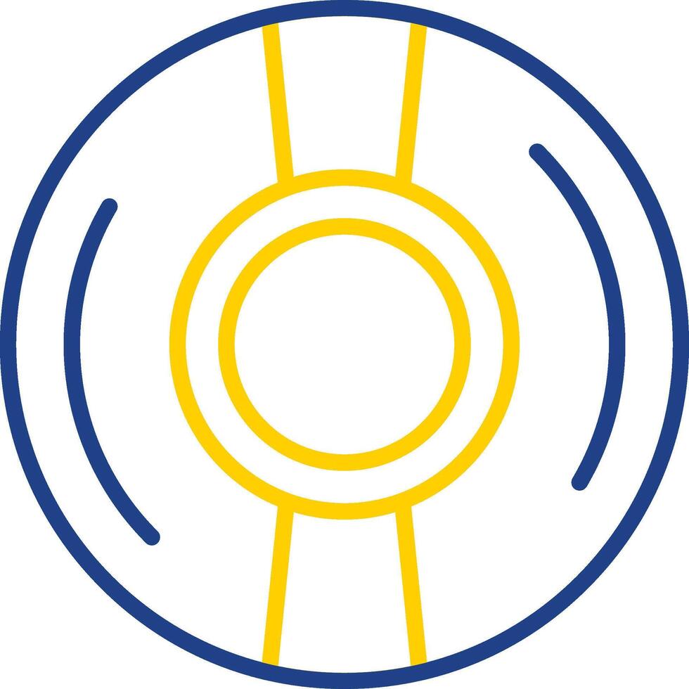 Cd Line Two Colour Icon Design vector