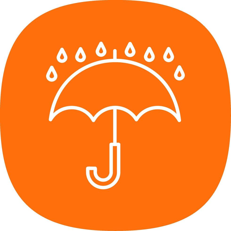 Keep Dry Line Curve Icon Design vector