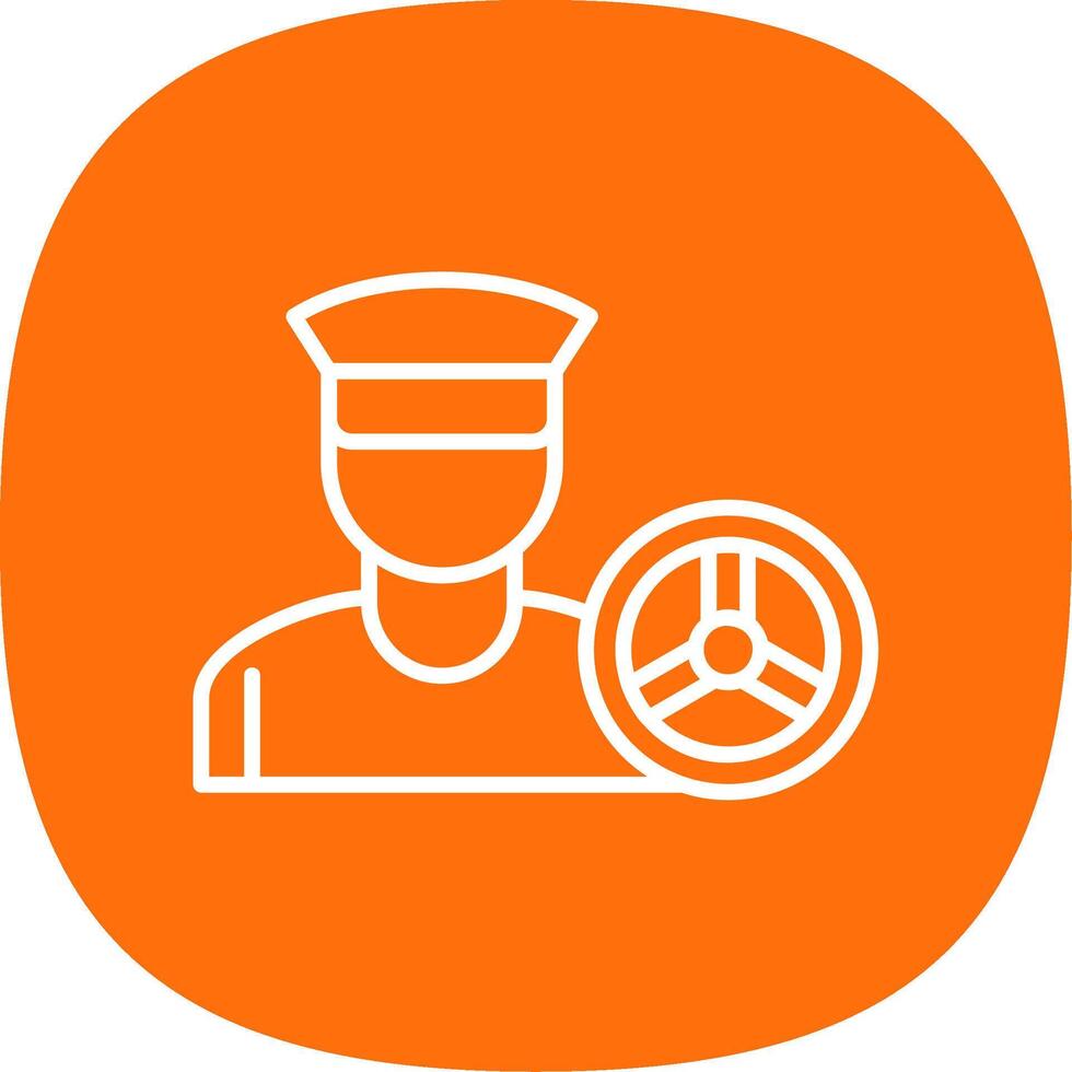 Driver Line Curve Icon Design vector