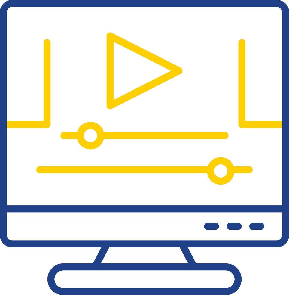 Animation Line Two Colour Icon Design vector