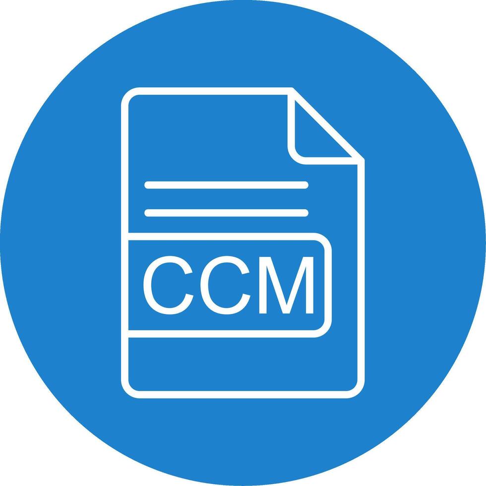 CCM File Format Multi Color Circle Icon vector