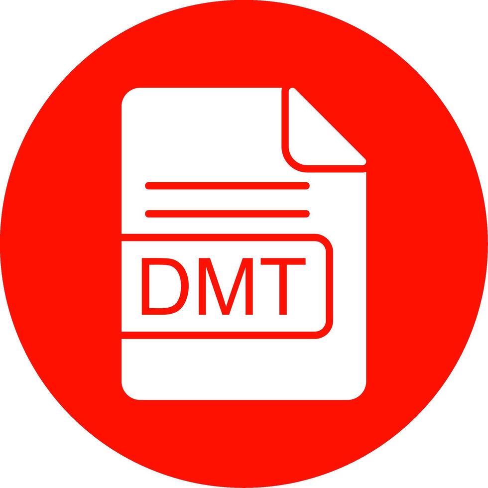 DMT File Format Multi Color Circle Icon vector