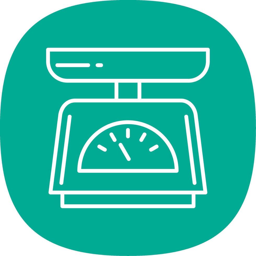Weighing Line Curve Icon Design vector