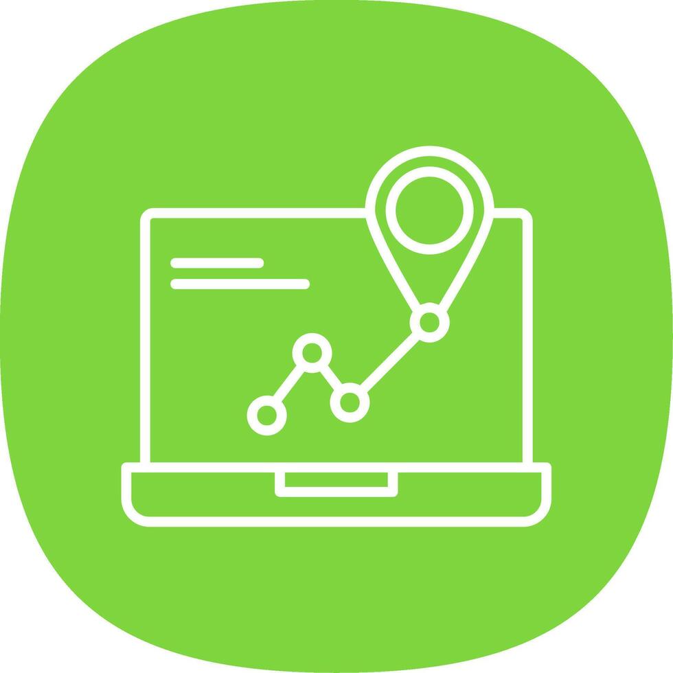 GPS Navigation Line Curve Icon Design vector