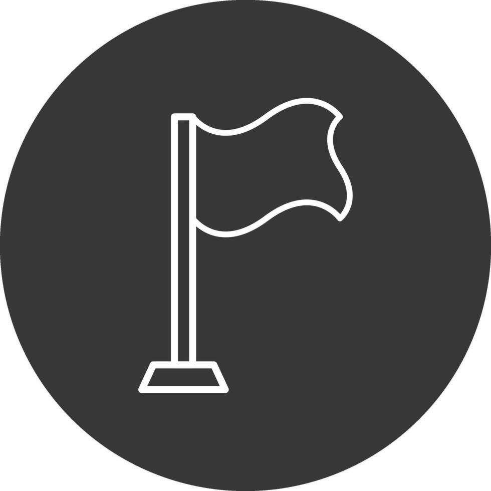 Flag Line Inverted Icon Design vector