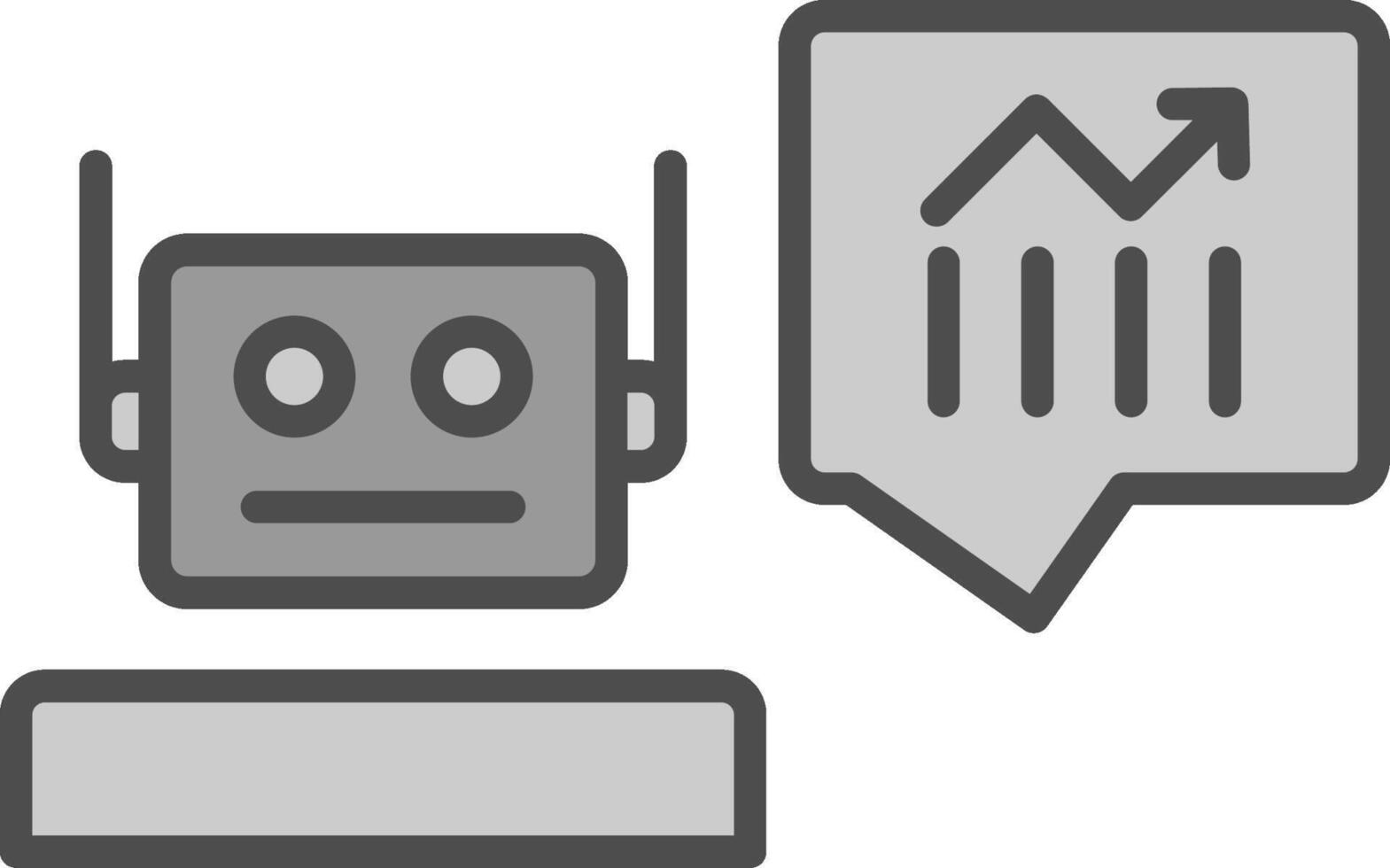 Prediction Line Filled Greyscale Icon Design vector