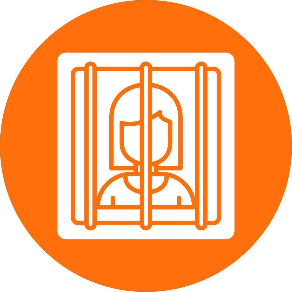 Prisoner Multi Color Circle Icon vector