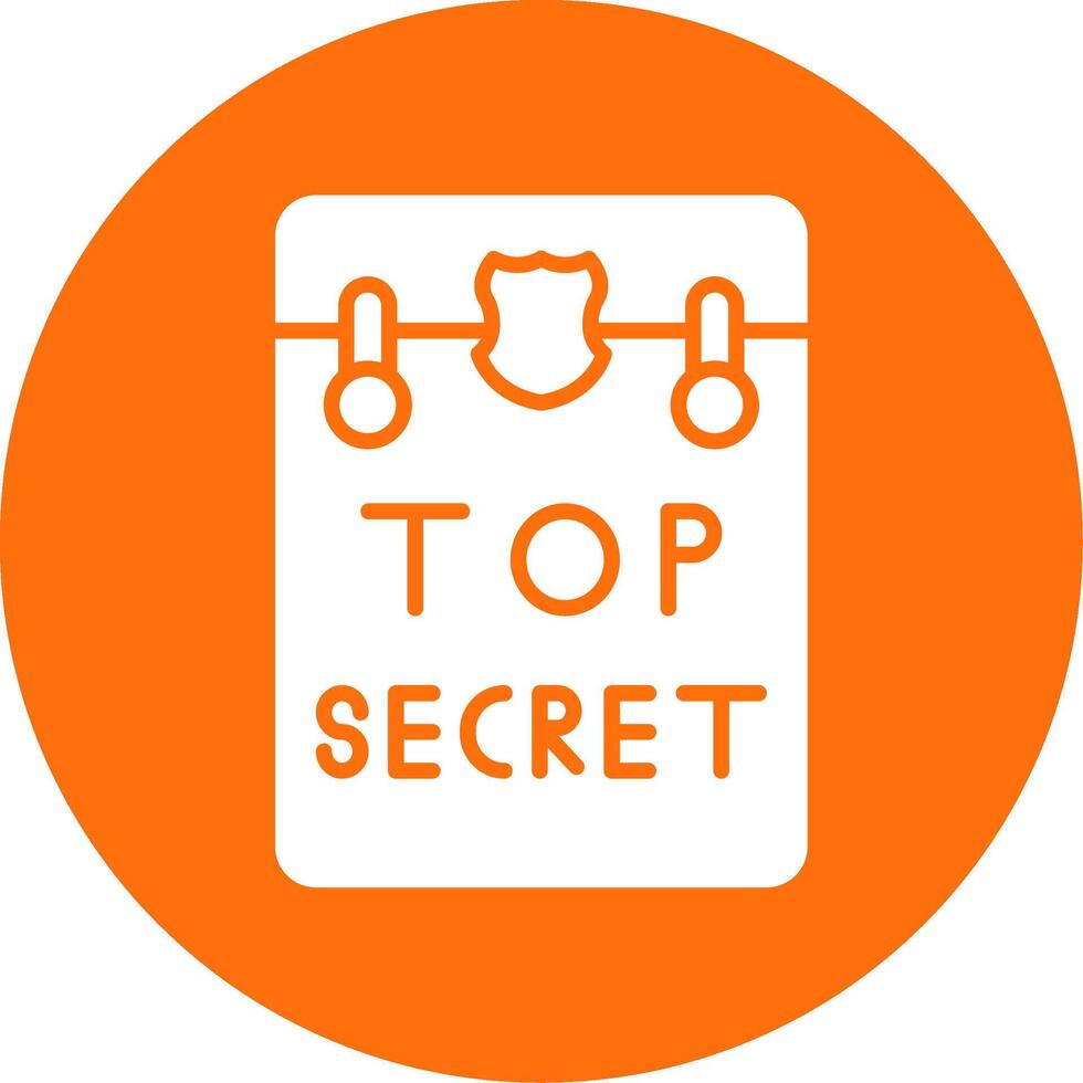 Top Secret Multi Color Circle Icon vector