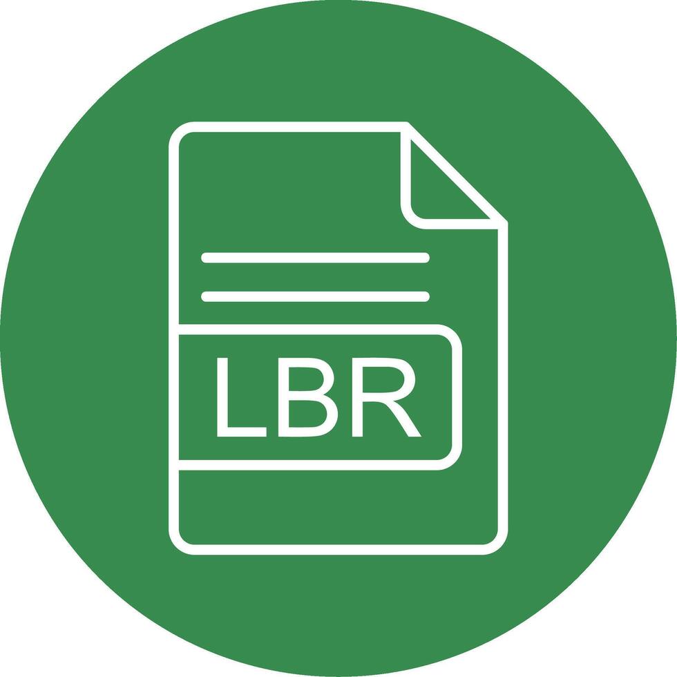 LBR File Format Multi Color Circle Icon vector