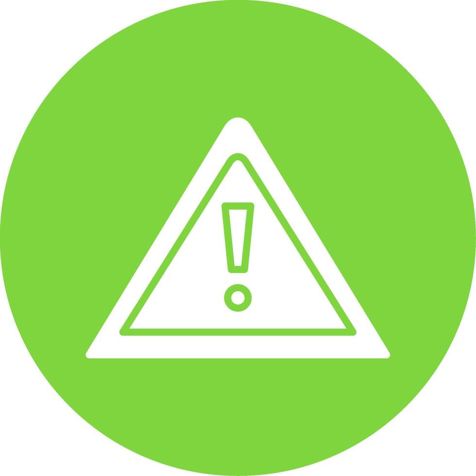 Warning Sign Multi Color Circle Icon vector