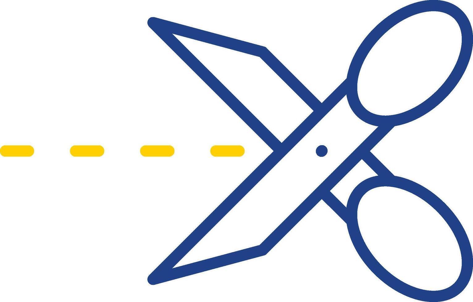 Cut Line Two Colour Icon Design vector