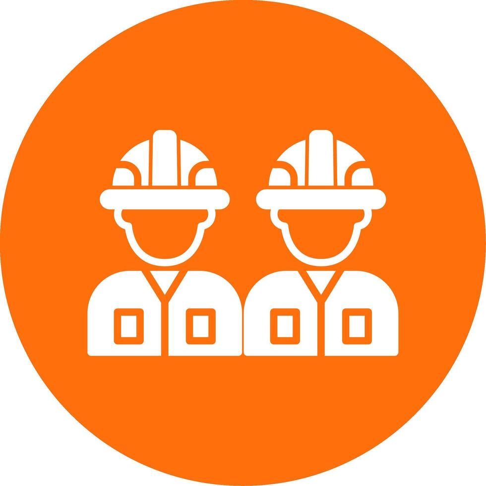 Worker Multi Color Circle Icon vector