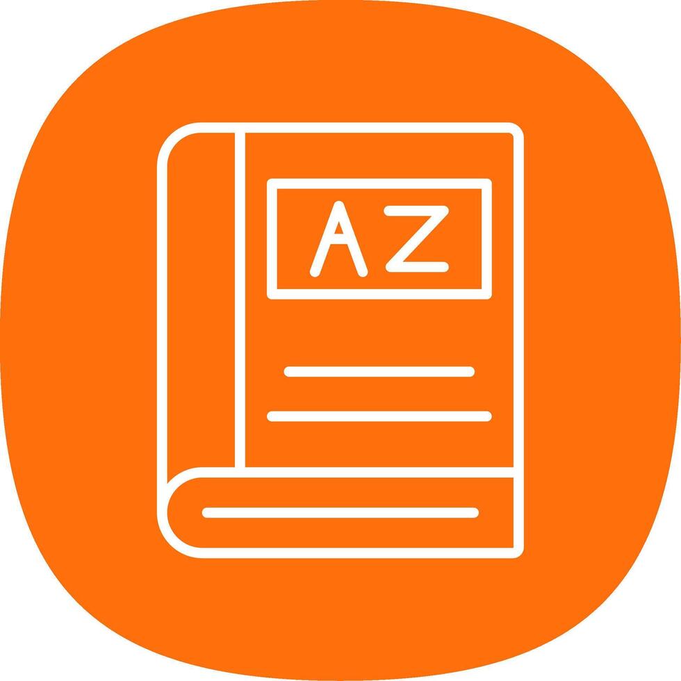 Dictionary Line Curve Icon Design vector