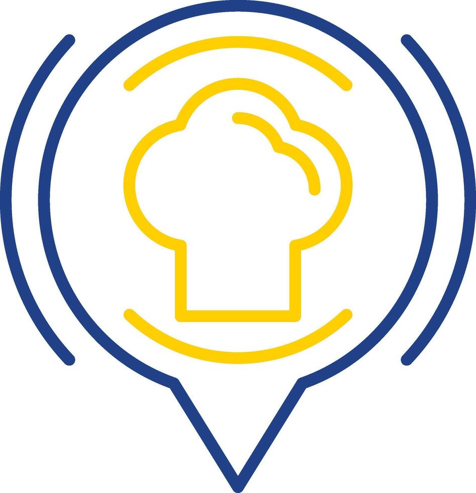 Chef Line Two Colour Icon Design vector